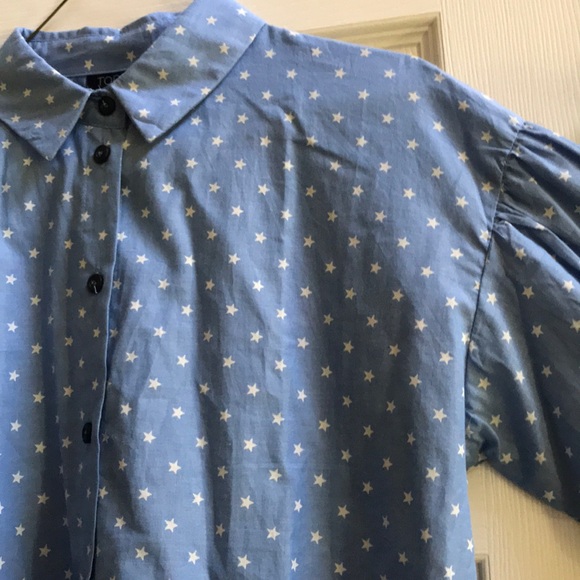 Adorable top shop star print button down - Picture 4 of 4